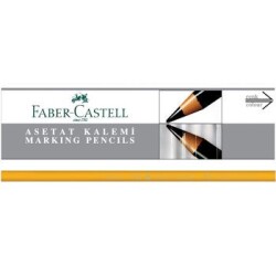 Faber Castell 1700 Asetat Boya Kalemi SARI 12'li Kutu - 1