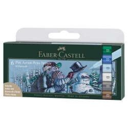 Faber Castell 6 Pitt Artist Pen Brush Winterlude 167176 - 1