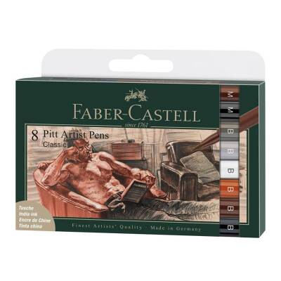 Faber Castell 8 Pitt Artist Pen Classic 167172 - 1