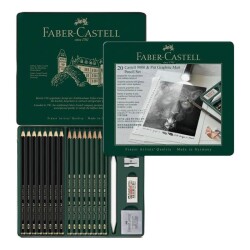 Faber Castell 9000 & Pitt Graphite Matt Çizim Seti 20 Parça - 1