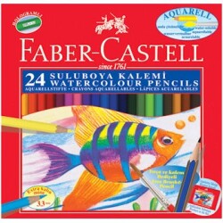 Faber Castell Aquarel Suluboya Kalemi 24 Renk Karton Kutu - 1