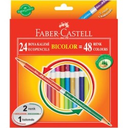 Faber Castell Bicolor Çift Uçlu Kuru Boya 24'lü (48 Renk) - 1