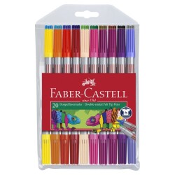 Faber Castell Çift Uçlu Keçeli Kalem 20 Renk - 1
