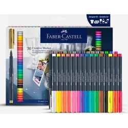 Faber Castell Creative Marker 30 Renk Permanent Boyama Kalemi - 1