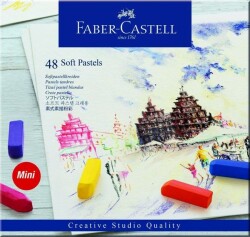 Faber Castell Creative Studio Toz (Soft) Pastel Boya 48 Renk Yarım Boy (Mini) - 1