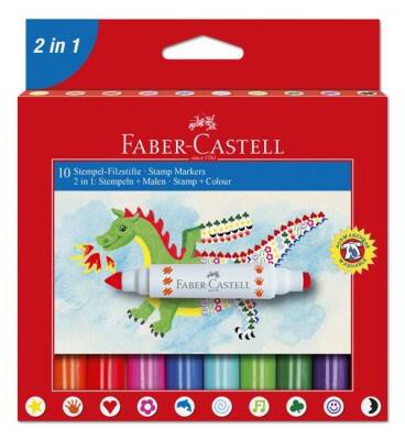 Faber Castell Damgalı Jumbo Keçeli Kalem 10 Renk - 1