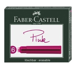 Faber Castell Dolma Kalem Mürekkep Kartuşu 6'lı PEMBE - 1