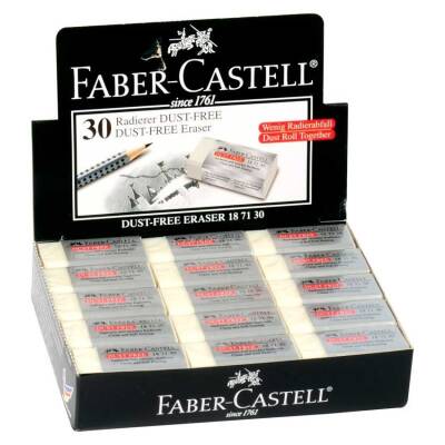 Faber Castell Dust-Free Beyaz Silgi Küçük Boy 30'lu Kutu - 1