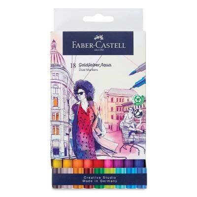 Faber Castell Goldfaber Aqua Çift Uçlu Marker 18 Renk - 1