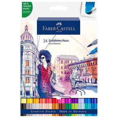 Faber Castell Goldfaber Aqua Çift Uçlu Marker 24 Renk - 1