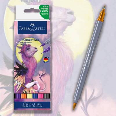 Faber Castell Goldfaber Aqua Çift Uçlu Marker 6 Renk Fantasy - 1