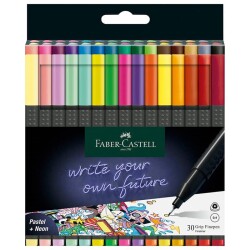 Faber Castell Grip Finepen İnce Uçlu Kalem 0.4 mm 30 Renk - 1