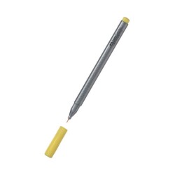 Faber Castell Grip Finepen İnce Uçlu Kalem 0.4 mm Krom Sarısı - 1
