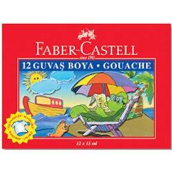 Faber Castell Guaj Boya 12 Renk Şişede - 1