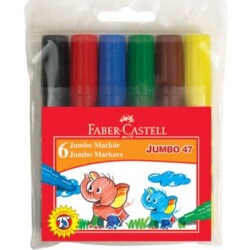 Faber Castell Jumbo 47 Markör 6 Renk - 1