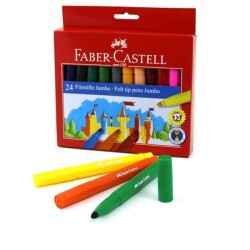Faber Castell Jumbo Keçeli Kalem 24 Renk - 1