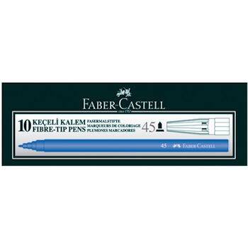 Faber Castell Keçeli Kalem Mavi 10'lu Kutu - 1