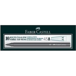 Faber Castell Keçeli Kalem Siyah 10'lu Kutu - 1