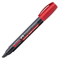 Faber Castell Kesik Uçlu Permanent Marker Kırmızı - 1