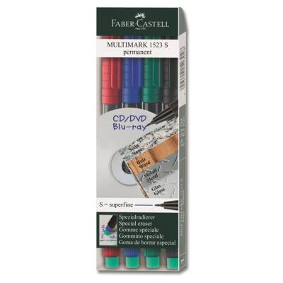 Faber Castell Multimark 1523 Permanent Asetat Kalemi 0.4 mm (S) 4 RENK TAKIM - 1