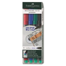 Faber Castell Multimark 1523 Permanent Asetat Kalemi 1.0 mm (M) 4 RENK TAKIM - 1