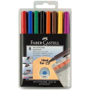 Faber Castell Multimark 1525 Permanent Asetat Kalemi 1.0 mm (M) 8 RENK TAKIM - 1