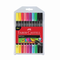 Faber Castell Neon Çift Taraflı Keçeli Kalem 10 Renk - 1