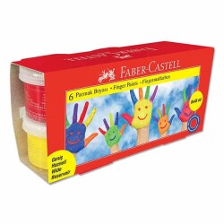 Faber Castell Parmak Boyası Büyük Boy 6 Renk x 45 ml. - 1