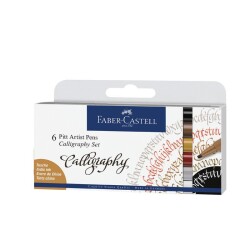 Faber Castell Pitt Kaligrafi Kalem Seti 6'lı 167506 - 1