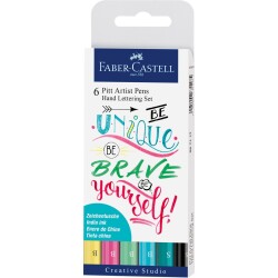 Faber Castell Pitt Kaligrafi Seti Pastel 6'lı 267116 - 1