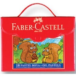 Faber Castell Plastik Çantalı Tutuculu Pastel Boya 18 Renk - 1