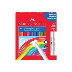 Faber Castell Silinebilir Keçeli Kalem 10+2 Renk - 1