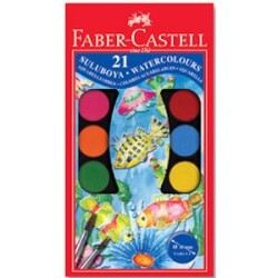 Faber Castell Sulu Boya 21 Renk Büyük Tablet - 1