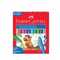 Faber Castell Super Comfort Keçeli Kalem 12 Renk - 1