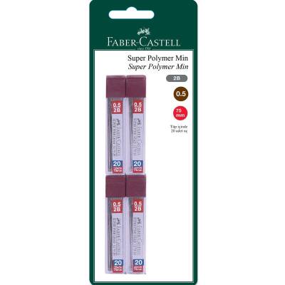 Faber Castell Super Fine Min Mekanik Kurşun Kalem Ucu 0.5 mm 2B 4 Adet - 1
