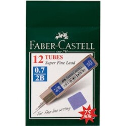Faber Castell Super Fine Min Mekanik Kurşun Kalem Ucu 0.7 mm 2B 12'li Kutu - 1