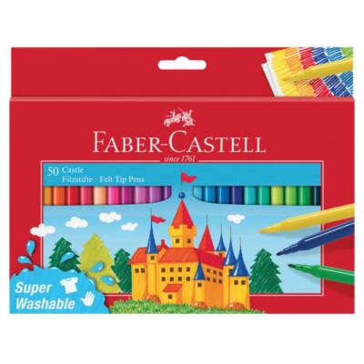 Faber Castell Süper Yıkanabilir Keçeli Kalem 50 Renk - 1