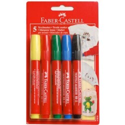 Faber Castell Textile Marker 5 Renk Kumaş Kalemi - 1