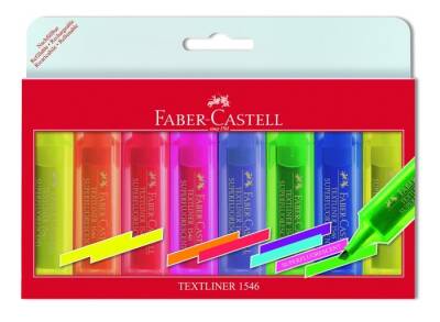 Faber Castell Textliner 1546 Fosforlu Kalem 8'Lİ SET - 1