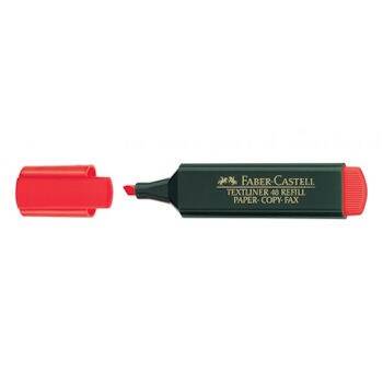 Faber Castell Textliner 48 Fosforlu İşaretleme Kalemi KIRMIZI - 1
