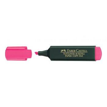 Faber Castell Textliner 48 Fosforlu İşaretleme Kalemi PEMBE - 1