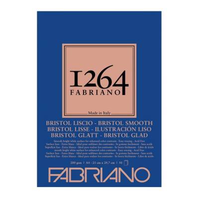 Fabriano 1264 Bristol Smooth Çok Amaçlı Pürüzsüz Blok 200 gr A4 50 yp - 1