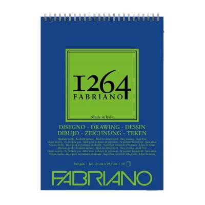 Fabriano 1264 Drawing Paper Çizim Defteri 180 gr A4 50 yp Üstten Spiralli - 1