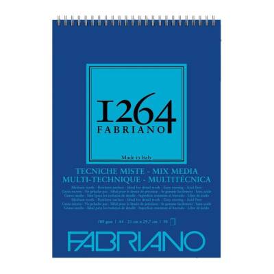 Fabriano 1264 Mix Media Çok Amaçlı Defter 300 gr A4 30 yp Üstten Spiralli - 1