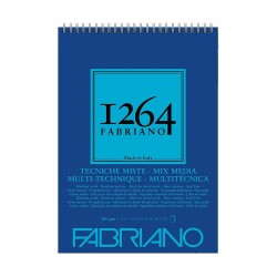 Fabriano 1264 Mix Media Çok Amaçlı Defter 300 gr A5 15 yp Üstten Spiralli - 1