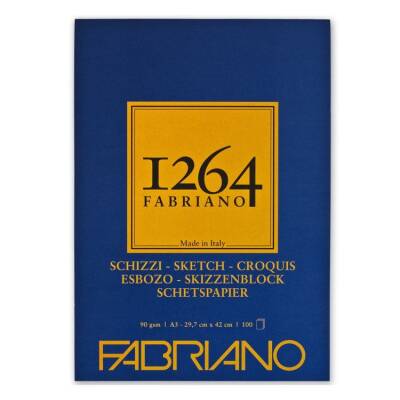 Fabriano 1264 Sketch Paper Eskiz Blok 90 gr A3 100 yp - 1