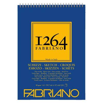 Fabriano 1264 Sketch Paper Eskiz Defteri 90 gr A3 120 yp Üstten Spiralli - 1