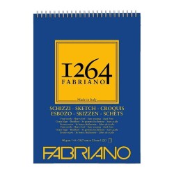 Fabriano 1264 Sketch Paper Eskiz Defteri 90 gr A4 120 yp Üstten Spiralli - 1