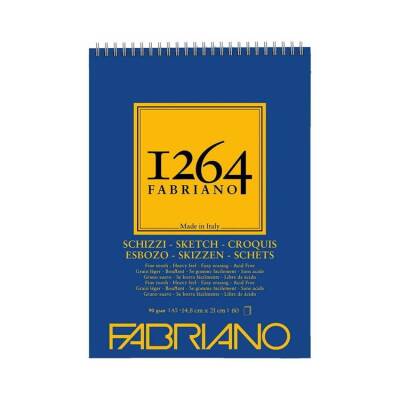 Fabriano 1264 Sketch Paper Eskiz Defteri 90 gr A5 60 yp Üstten Spiralli - 1