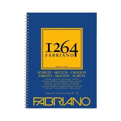 Fabriano 1264 Sketch Paper Eskiz Defteri 90 gr A5 60 yp Yandan Spiralli - 1